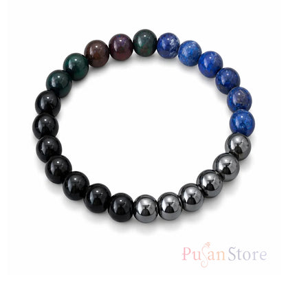 Multistone Bracelet for Calmness & Blood Pressure Support Energy Promotes relaxation & emotional balance.