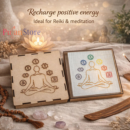 Pujan Store 7 Chakra Healing Wand – Meditation, Reiki & Chakra Balancing Tool