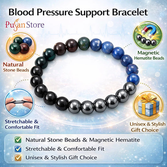 Multistone Bracelet for Calmness & Blood Pressure Support Energy Promotes relaxation & emotional balance.