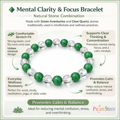 Multistone Bracelet for Mental Clarity & Focus | Healing Energy Bracelet Improves concentration & mental peace.