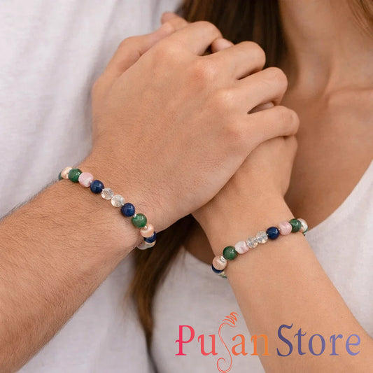 Multistone Relationship Bracelet for Love, Harmony & Emotional Balance Strengthens bonding & emotional stability.