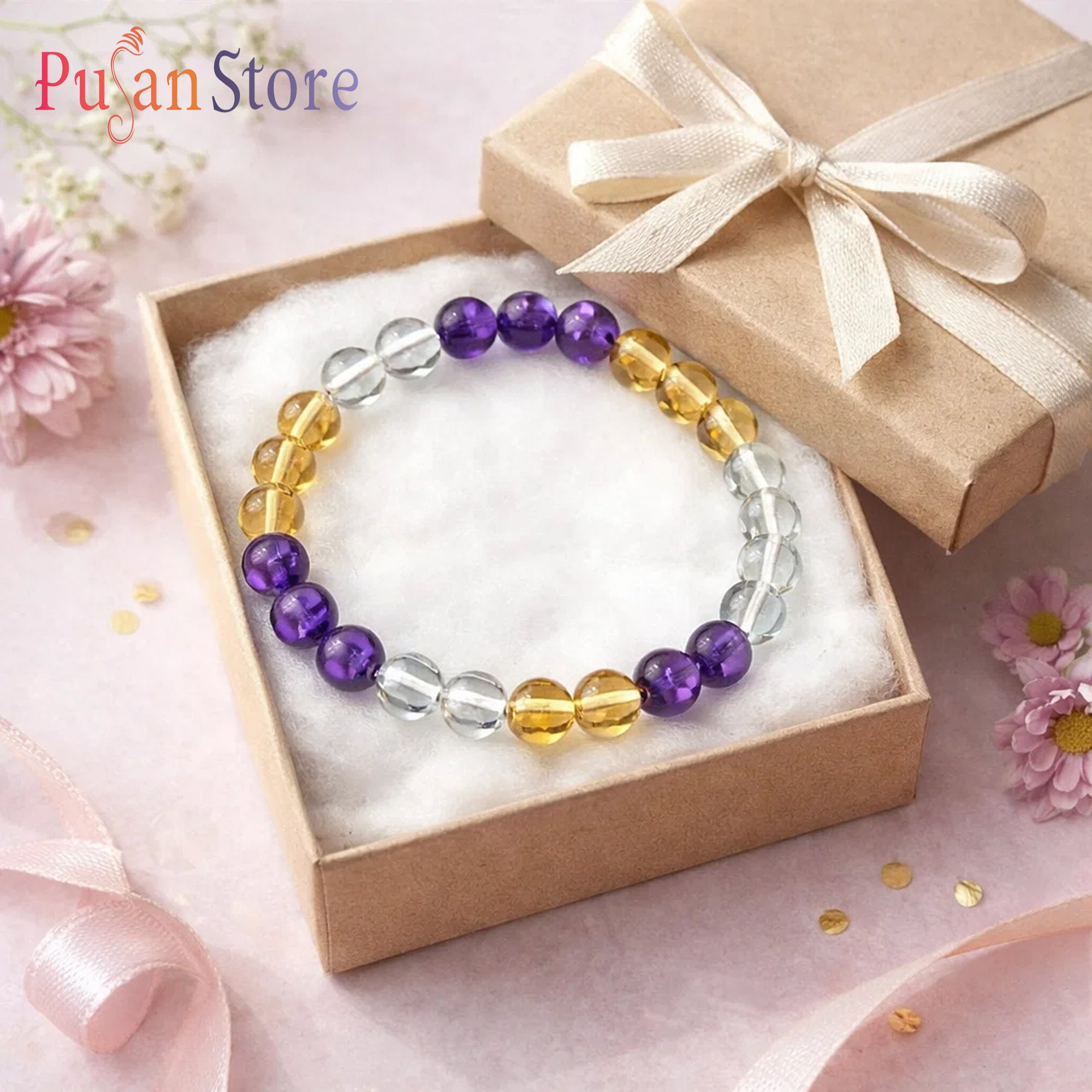 Multistone Luck Bracelet for Good Fortune & Positive Opportunities Attracts luck & success energy.