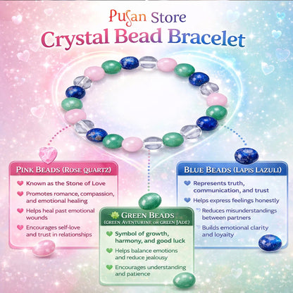 Multistone Relationship Bracelet for Love, Harmony & Emotional Balance Strengthens bonding & emotional stability.