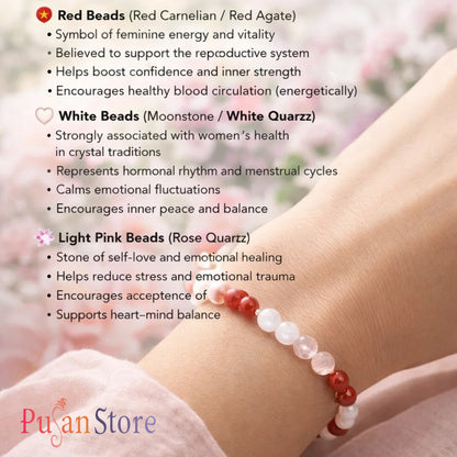Multistone Bracelet for Hormonal Balance & PCOD Support Energy Healing Supports emotional & hormonal stability.