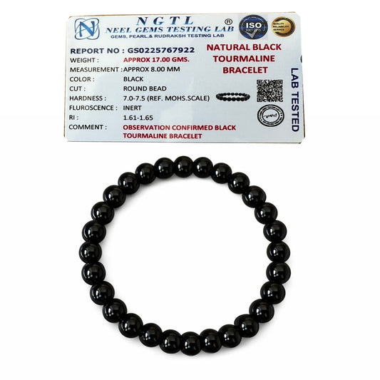 Pujan Store Black Tourmaline Bracelet – Powerful Protection from Negative Energy