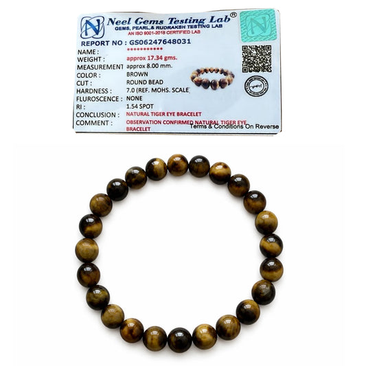 Pujan Store Tiger Eye Bracelet – Confidence, Courage & Protection Crystal