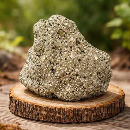 Pujan Store Natural Pyrite Rough Stone for Wealth Attraction & Protection – Raw Money Magnet Crystal for Business Growth & Confidence