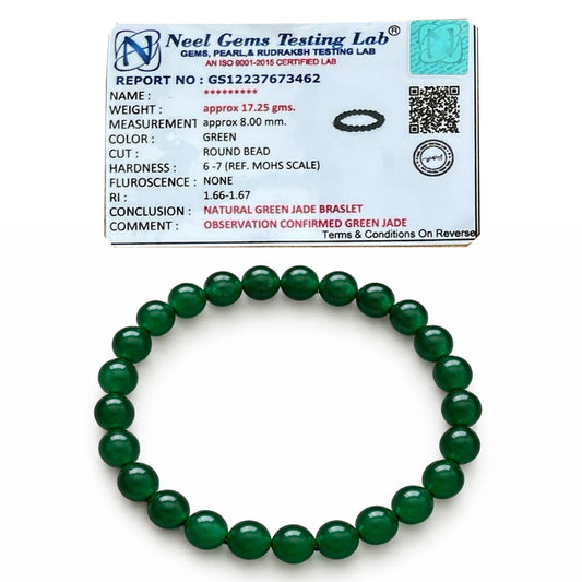 Pujan Store Green Jade Bracelet – Luck, Prosperity & Emotional Healing Stone