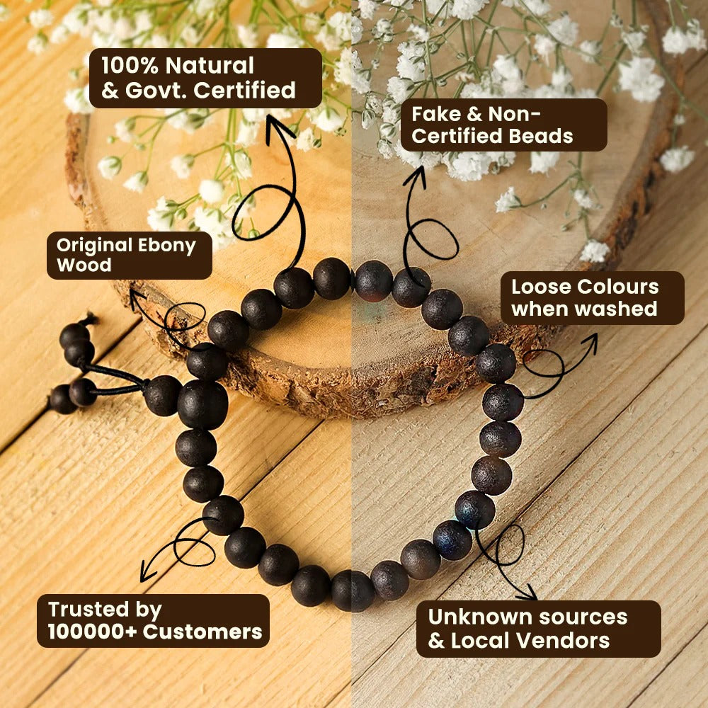 Karungali Malai Bracelet (Ebony Wood)