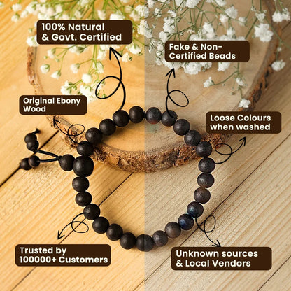 Karungali Malai Bracelet (Ebony Wood)